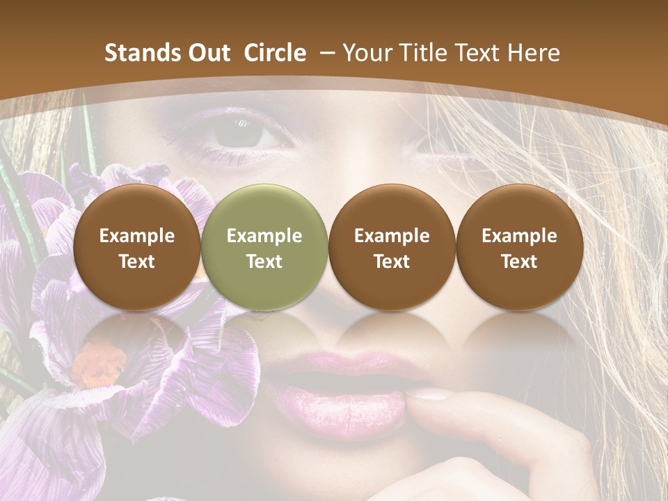 Model Petal Flower PowerPoint Template