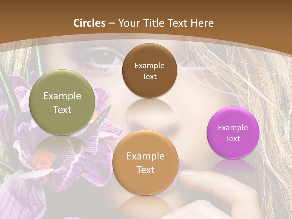 Model Petal Flower PowerPoint Template