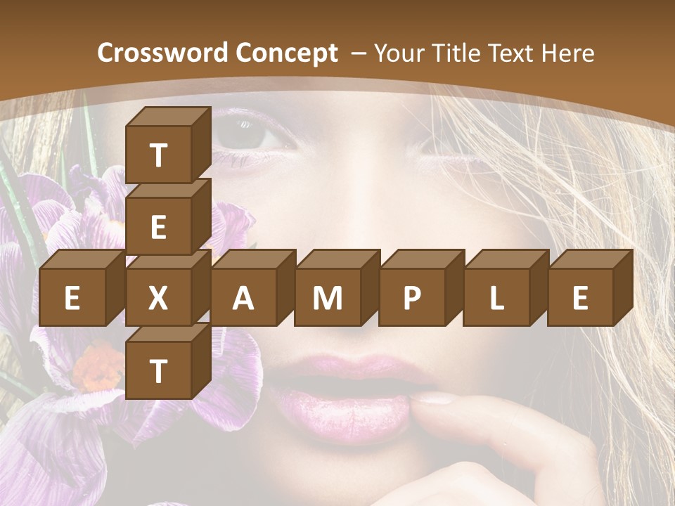 Model Petal Flower PowerPoint Template