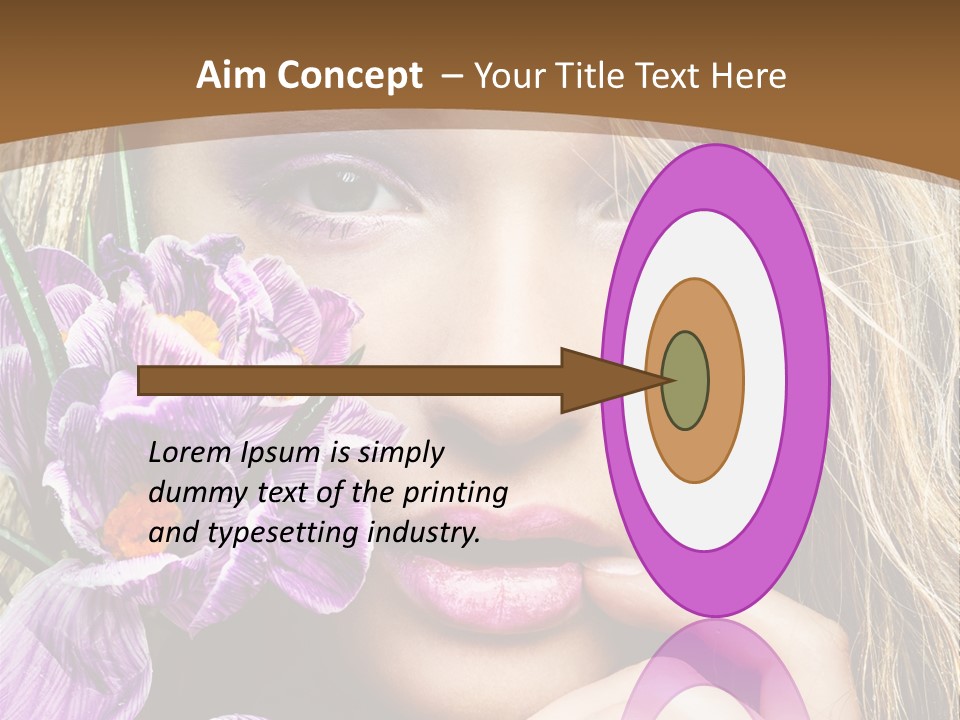 Model Petal Flower PowerPoint Template
