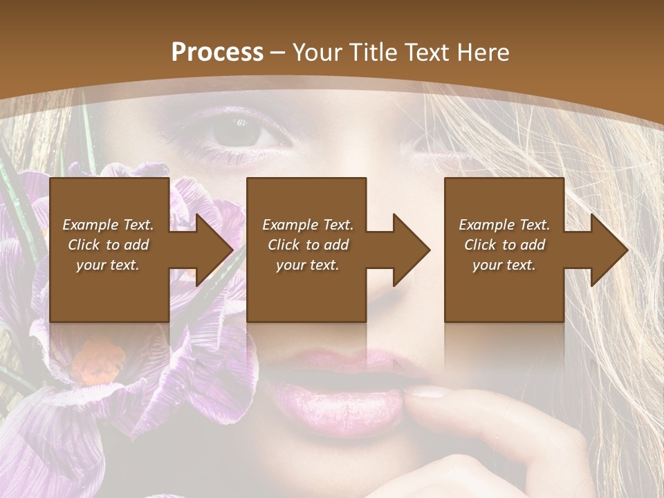 Model Petal Flower PowerPoint Template