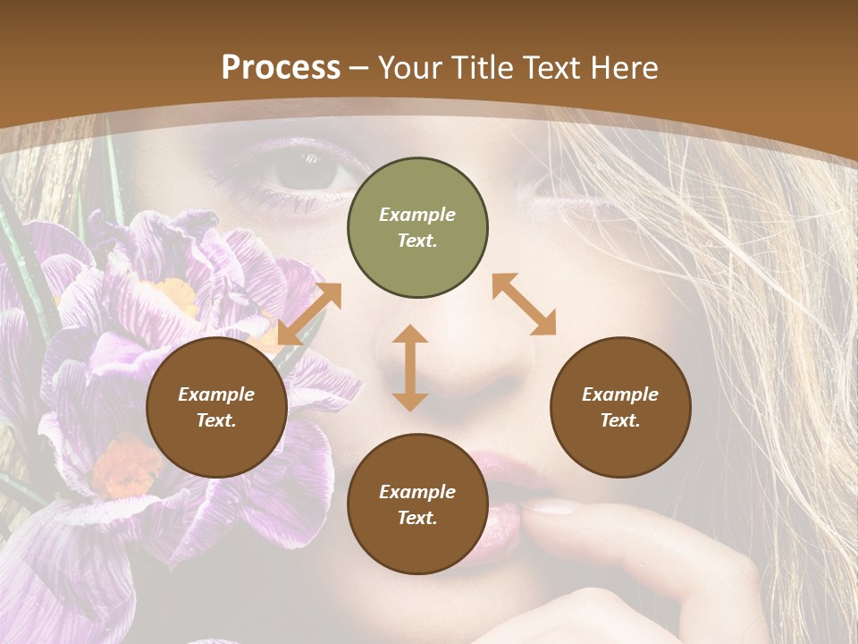 Model Petal Flower PowerPoint Template