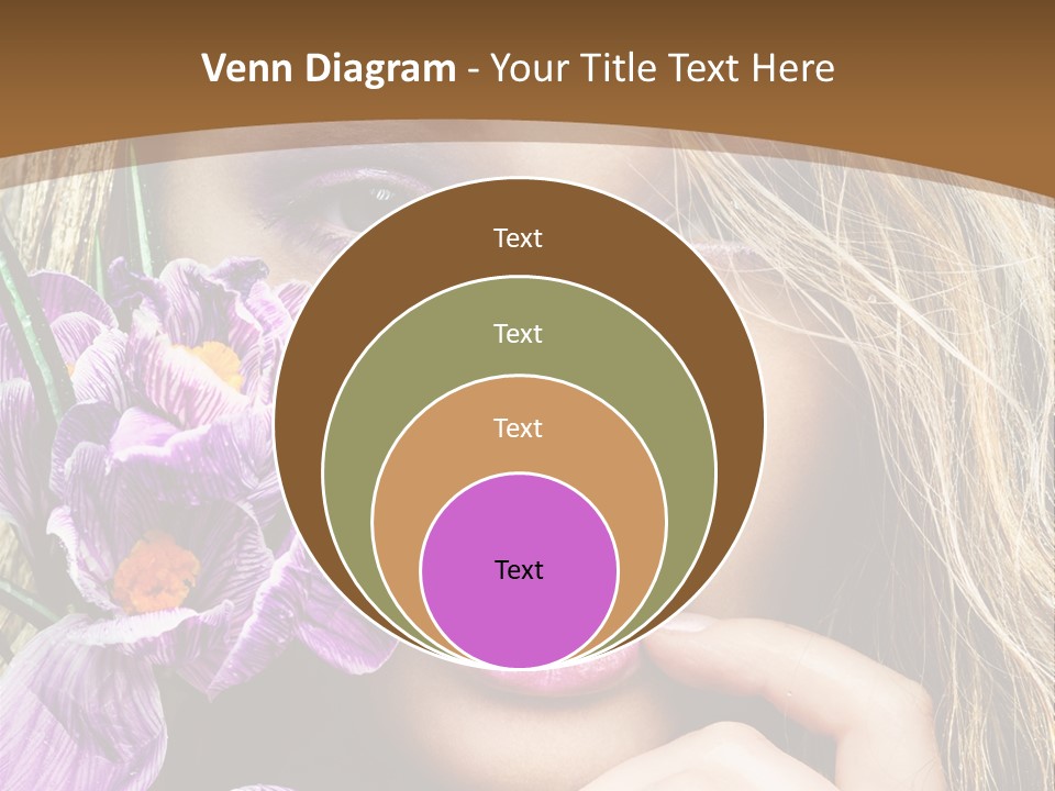 Model Petal Flower PowerPoint Template