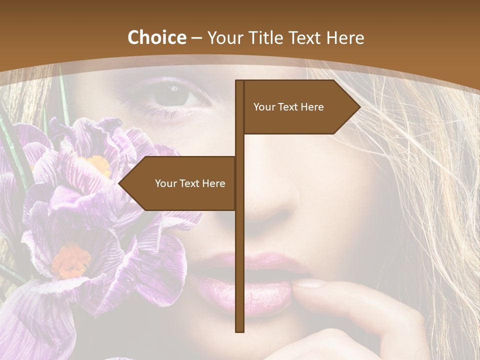 Model Petal Flower PowerPoint Template