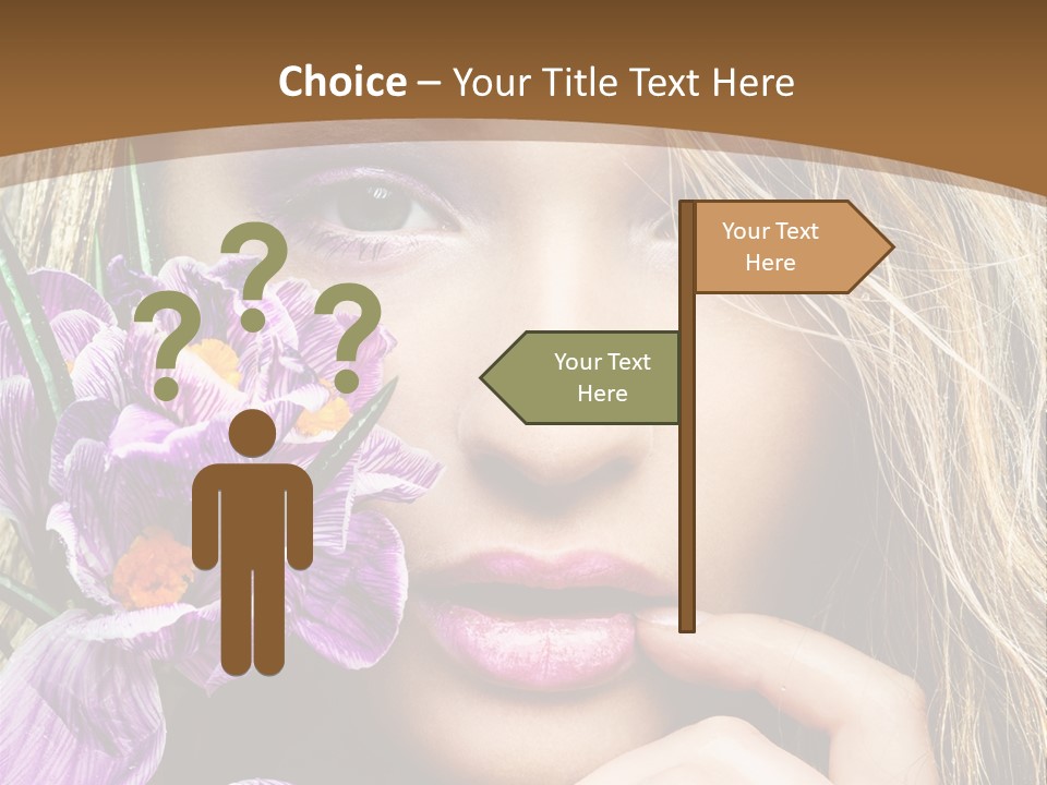 Model Petal Flower PowerPoint Template