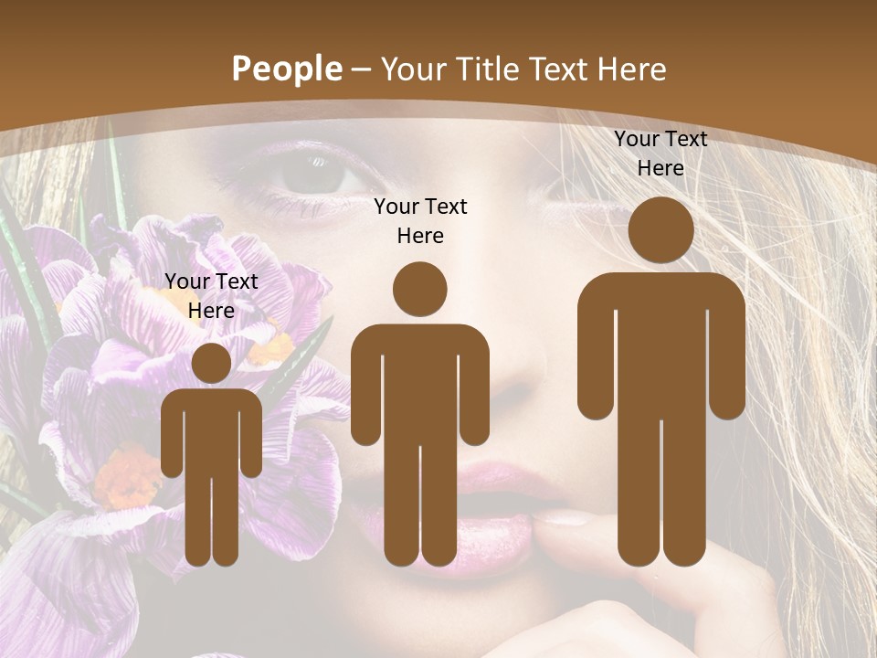 Model Petal Flower PowerPoint Template