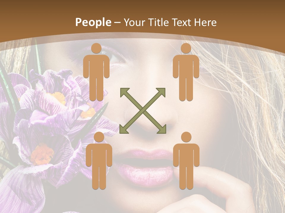 Model Petal Flower PowerPoint Template