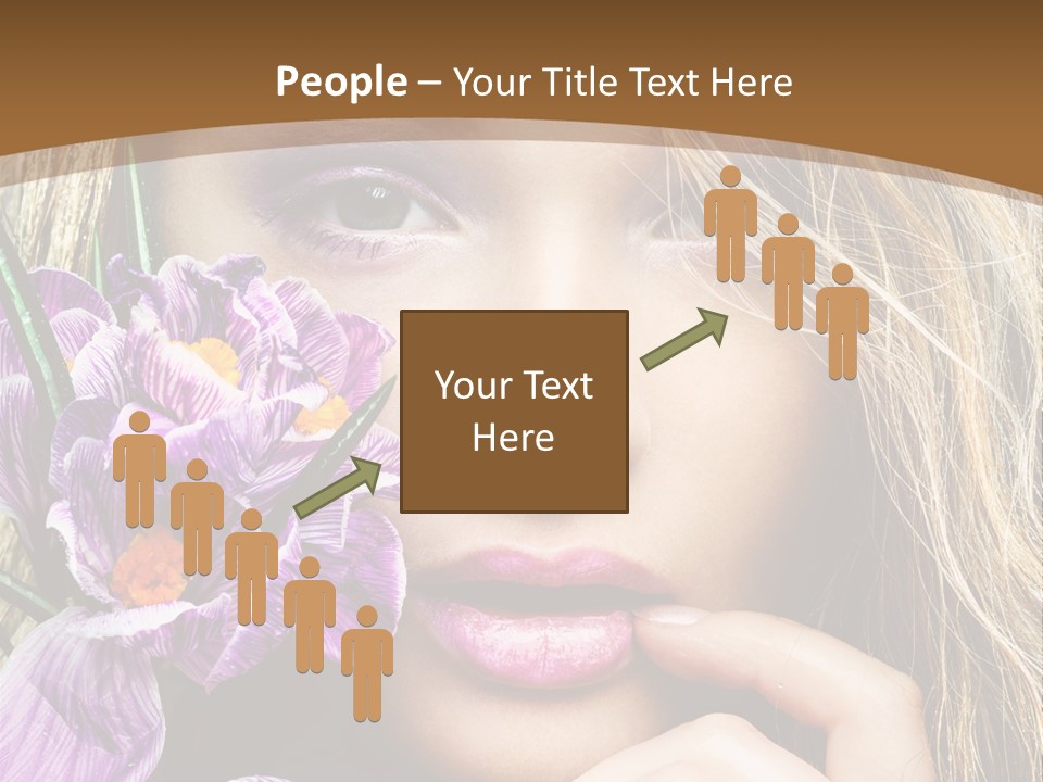 Model Petal Flower PowerPoint Template