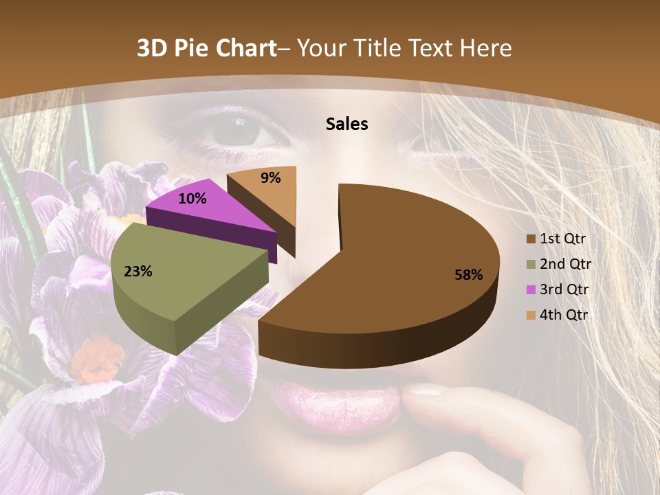 Model Petal Flower PowerPoint Template