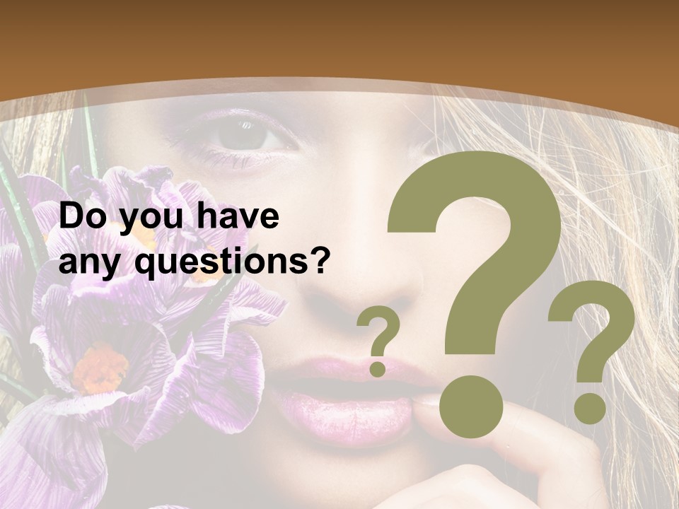 Model Petal Flower PowerPoint Template