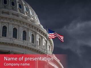 Senate Dome Washington PowerPoint Template