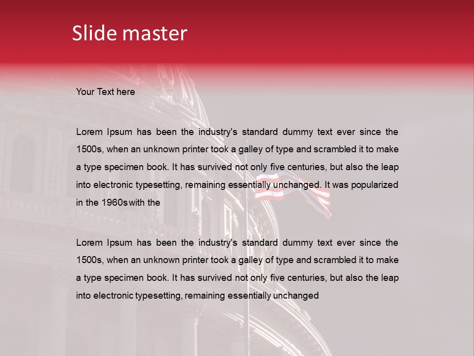 Senate Dome Washington PowerPoint Template