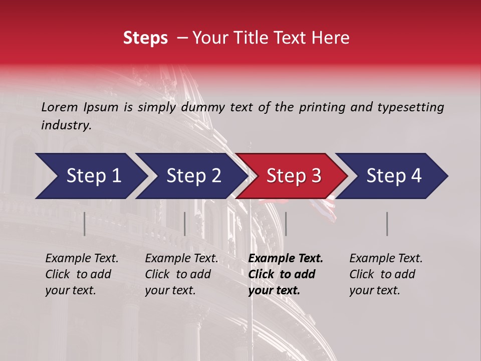 Senate Dome Washington PowerPoint Template