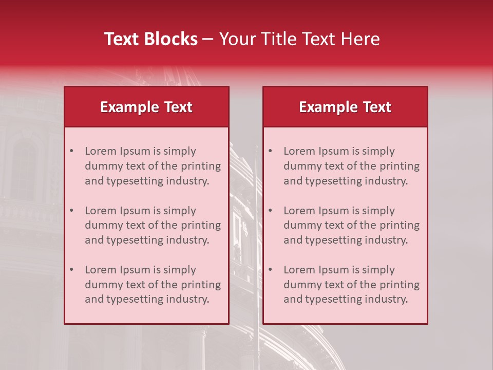 Senate Dome Washington PowerPoint Template