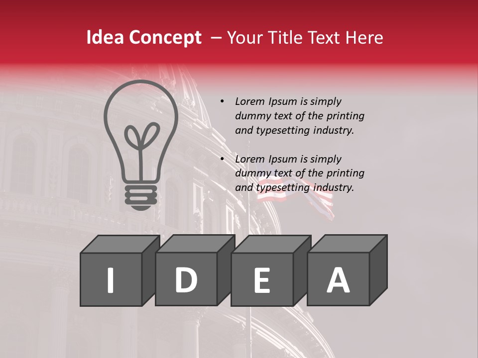 Senate Dome Washington PowerPoint Template
