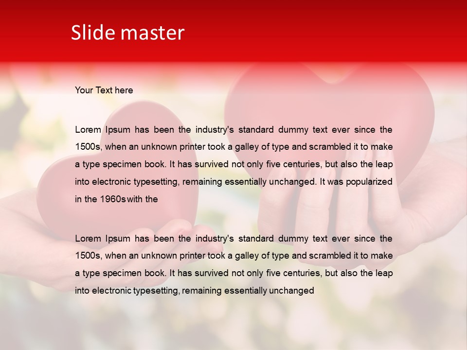 Give Happiness Hand PowerPoint Template