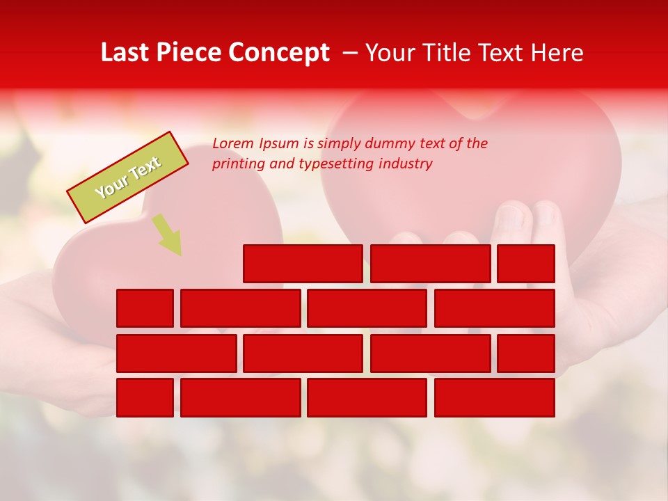 Give Happiness Hand PowerPoint Template