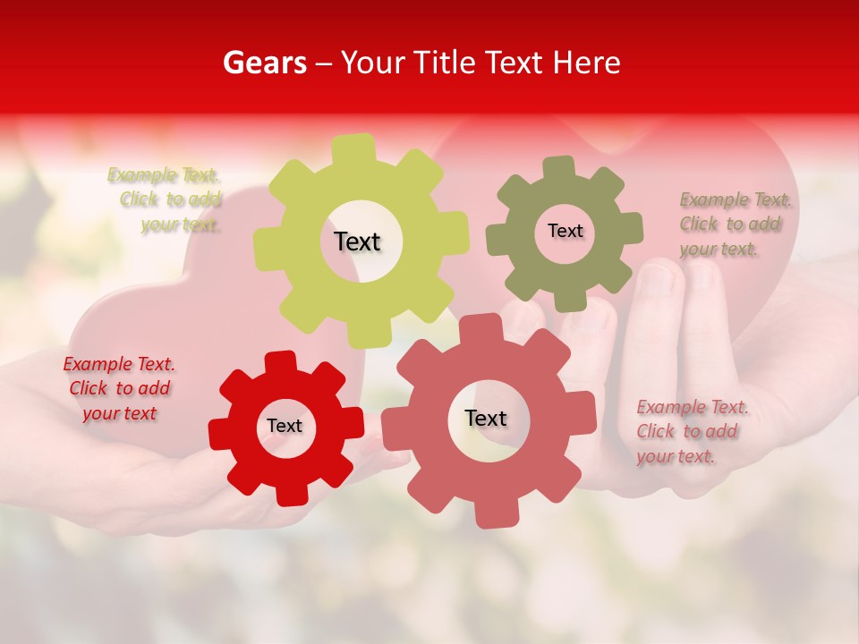 Give Happiness Hand PowerPoint Template