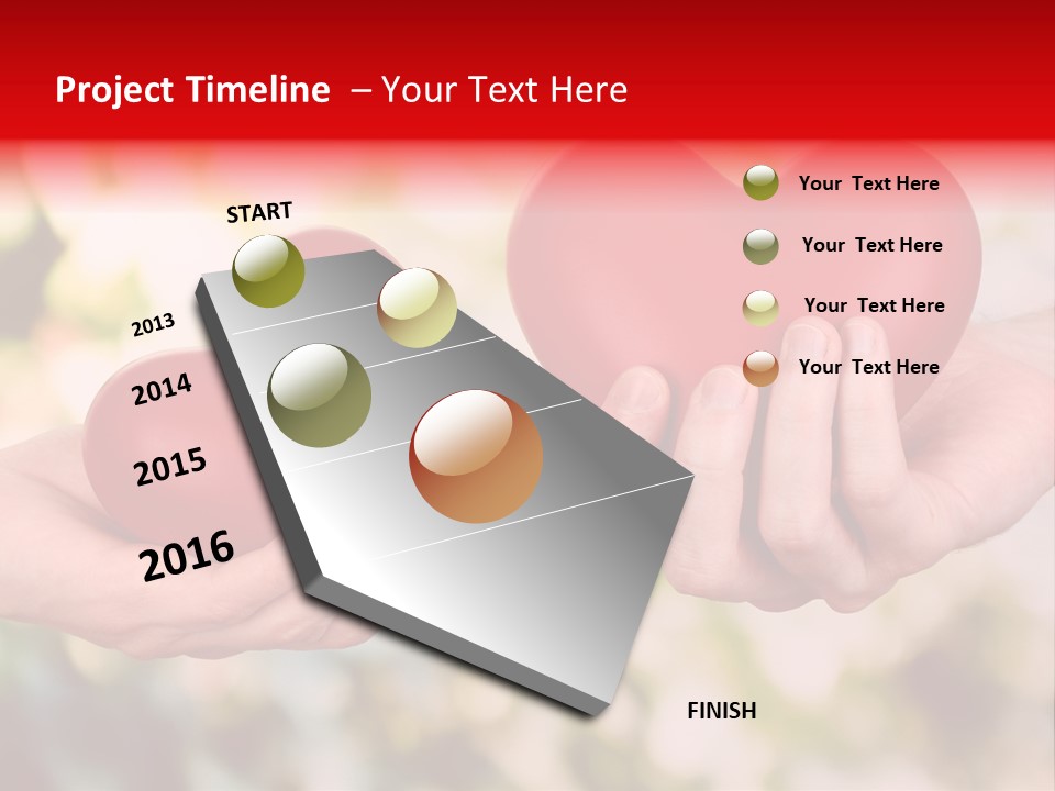 Give Happiness Hand PowerPoint Template