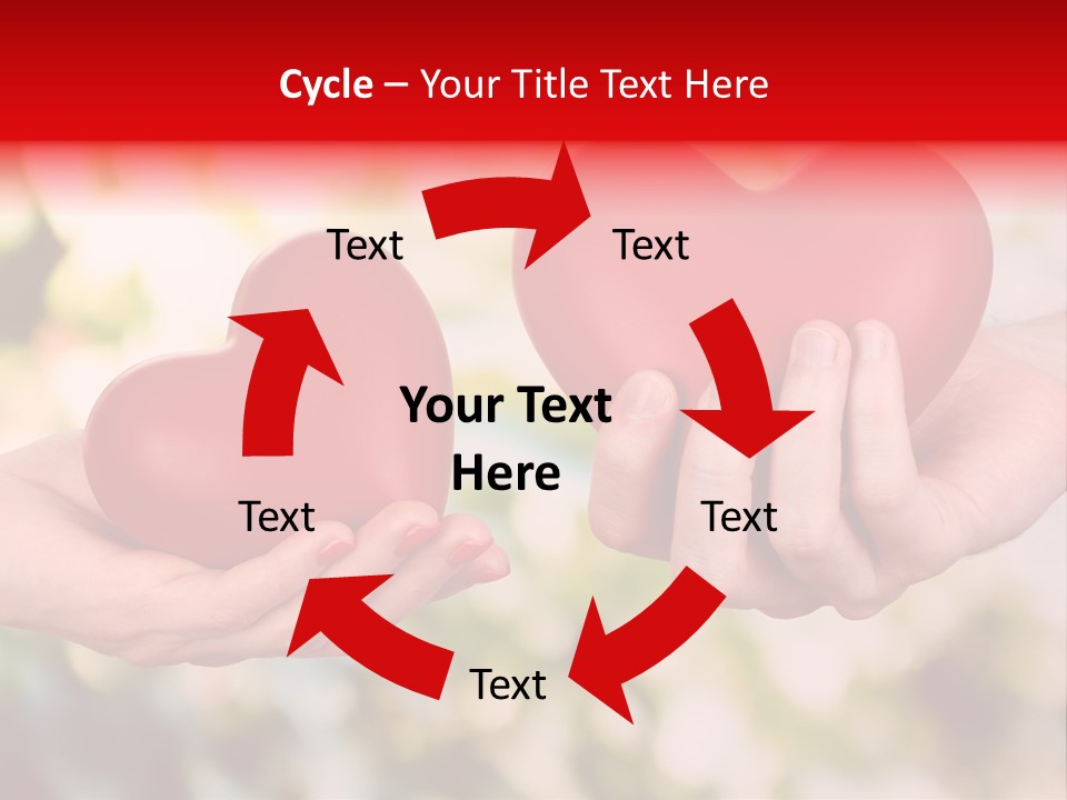 Give Happiness Hand PowerPoint Template