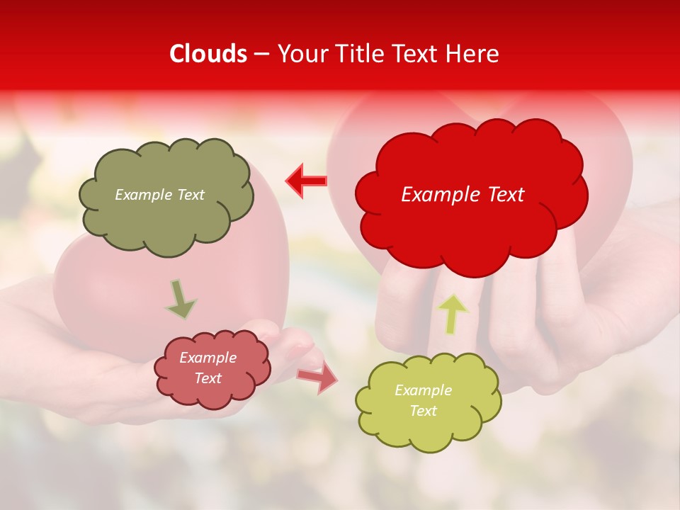 Give Happiness Hand PowerPoint Template