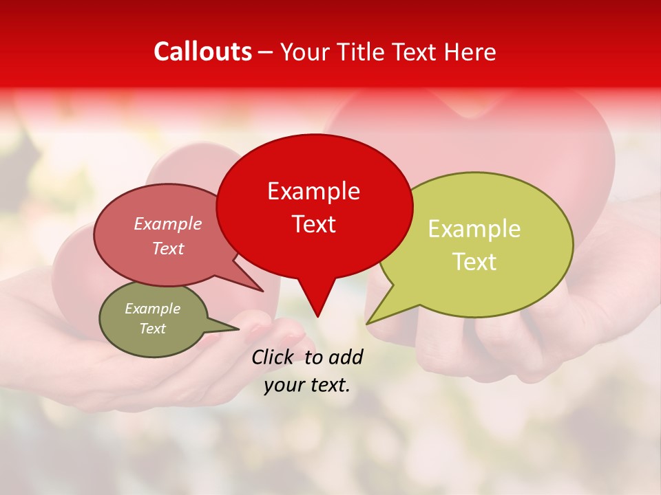 Give Happiness Hand PowerPoint Template