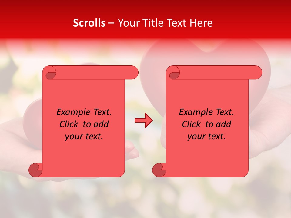 Give Happiness Hand PowerPoint Template