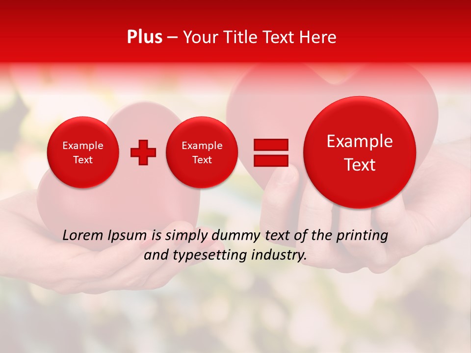 Give Happiness Hand PowerPoint Template