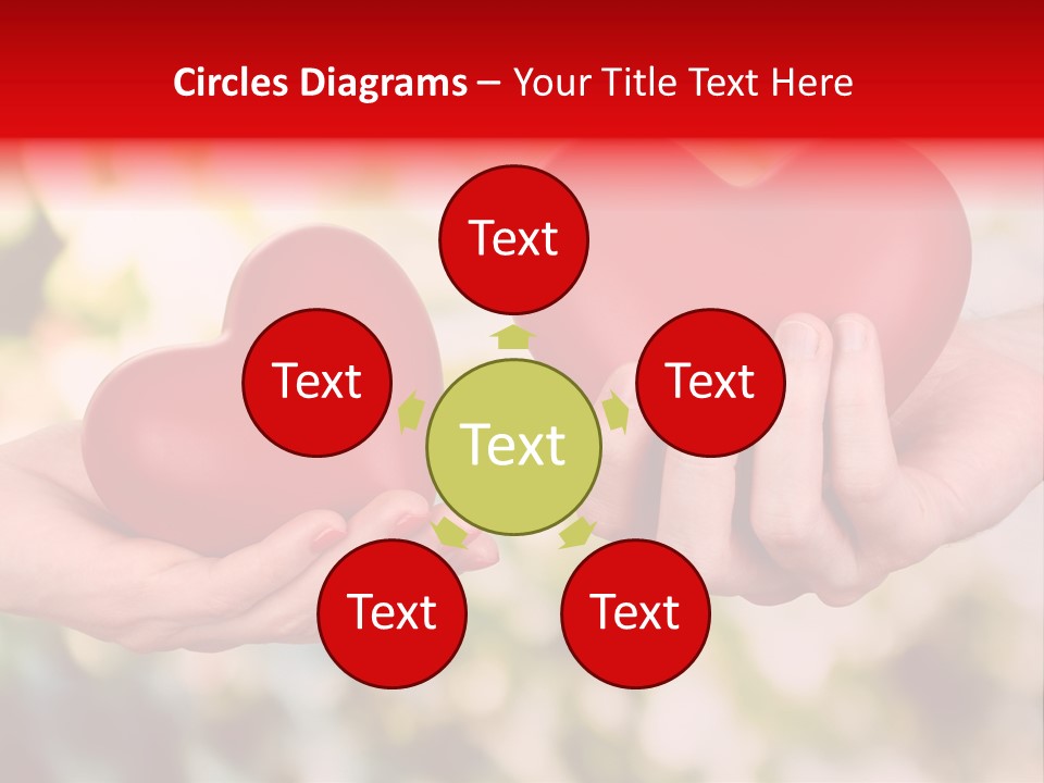 Give Happiness Hand PowerPoint Template