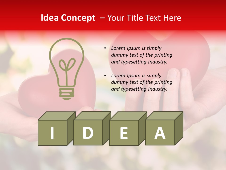 Give Happiness Hand PowerPoint Template