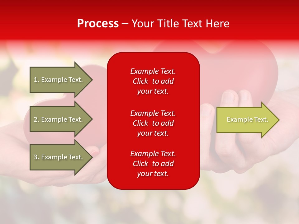 Give Happiness Hand PowerPoint Template