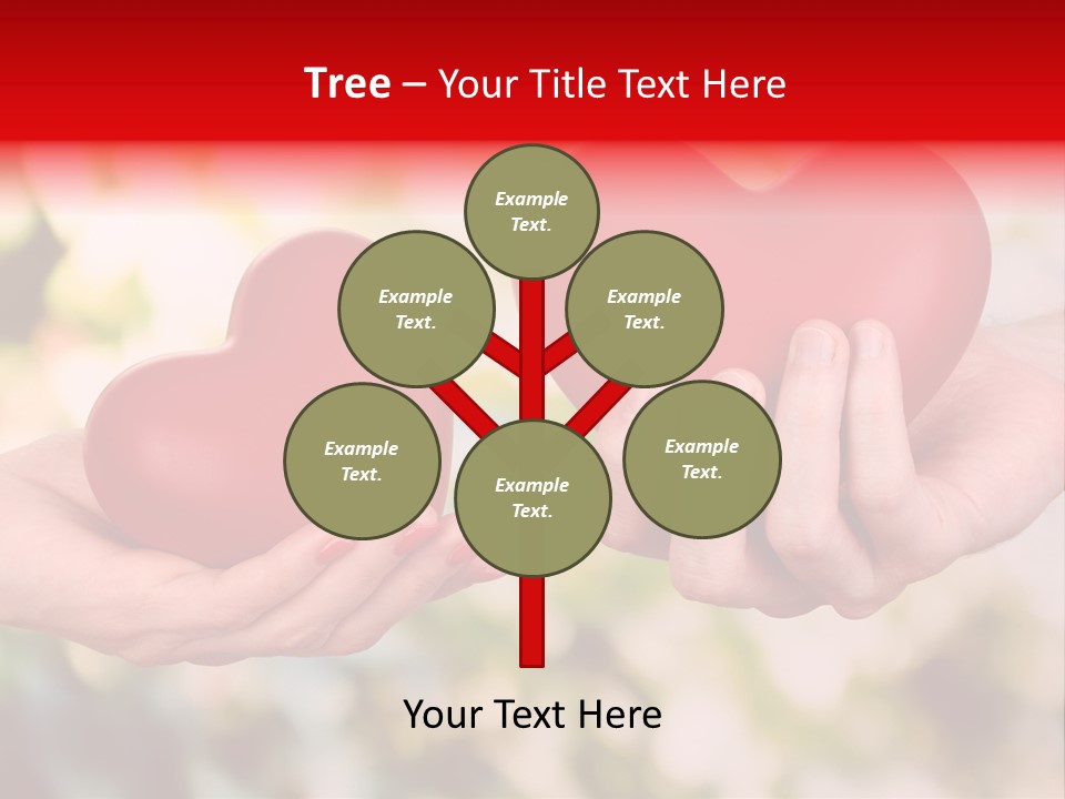Give Happiness Hand PowerPoint Template
