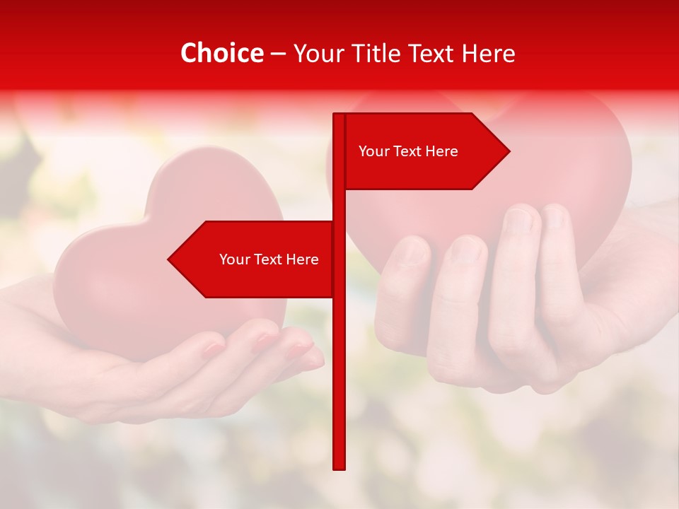 Give Happiness Hand PowerPoint Template