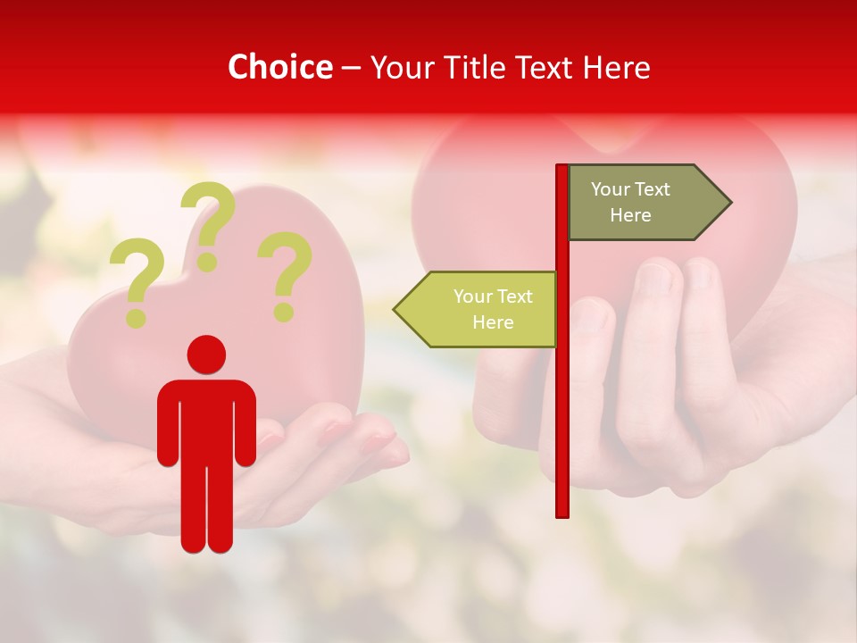 Give Happiness Hand PowerPoint Template