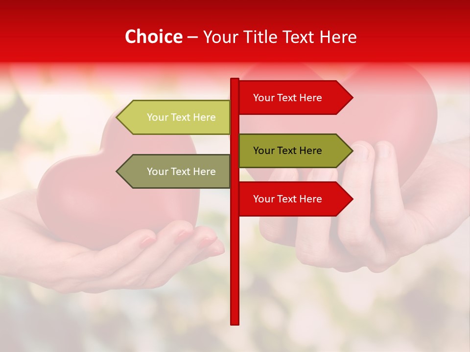 Give Happiness Hand PowerPoint Template