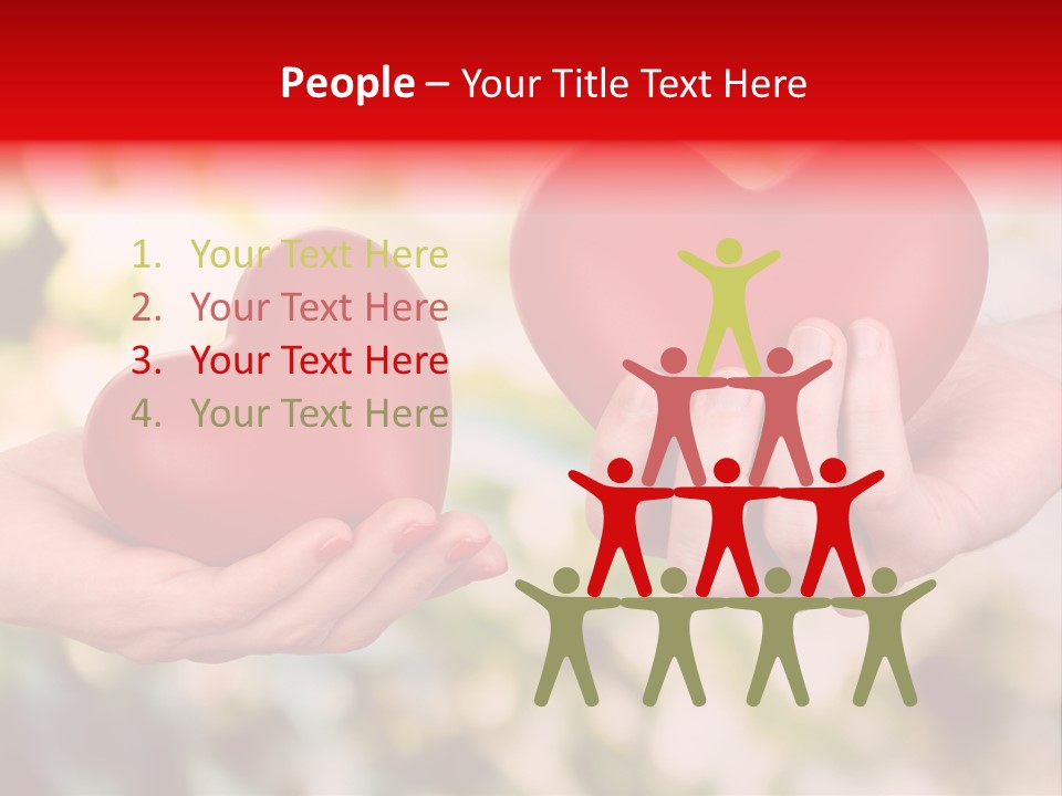 Give Happiness Hand PowerPoint Template