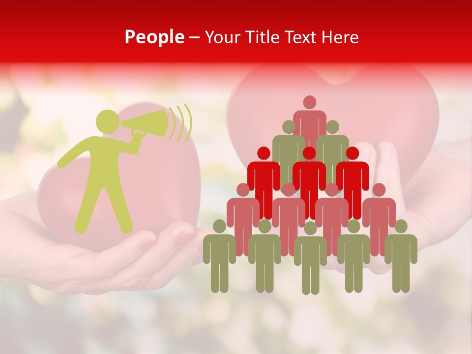 Give Happiness Hand PowerPoint Template