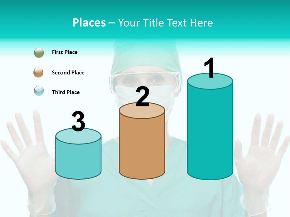 Medical Hand Up Hospital PowerPoint Template