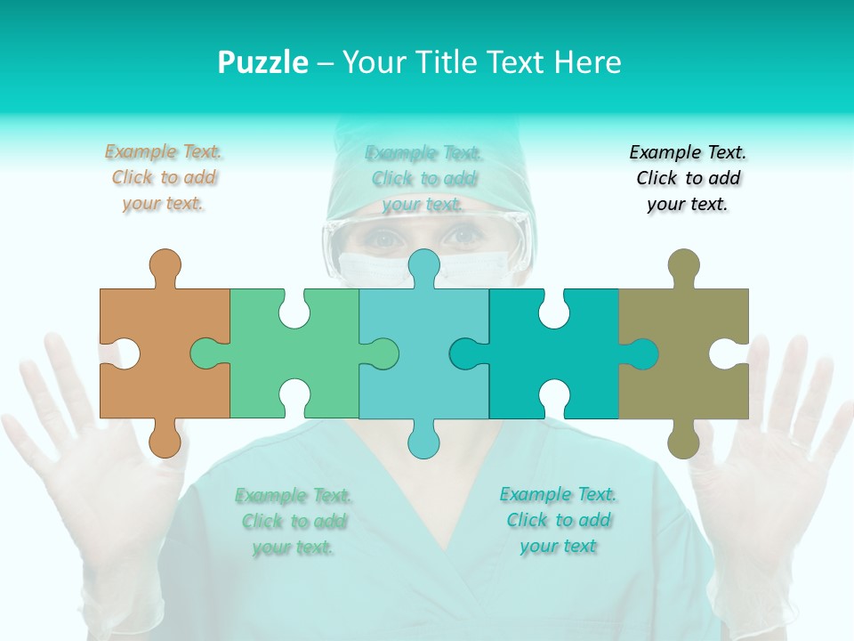 Medical Hand Up Hospital PowerPoint Template