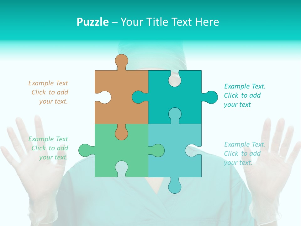 Medical Hand Up Hospital PowerPoint Template