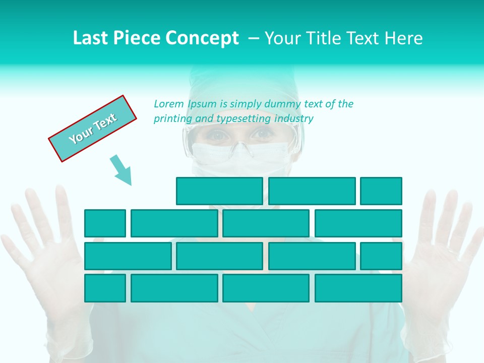 Medical Hand Up Hospital PowerPoint Template