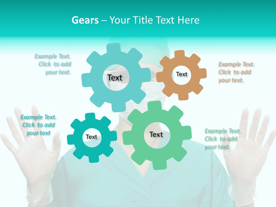 Medical Hand Up Hospital PowerPoint Template