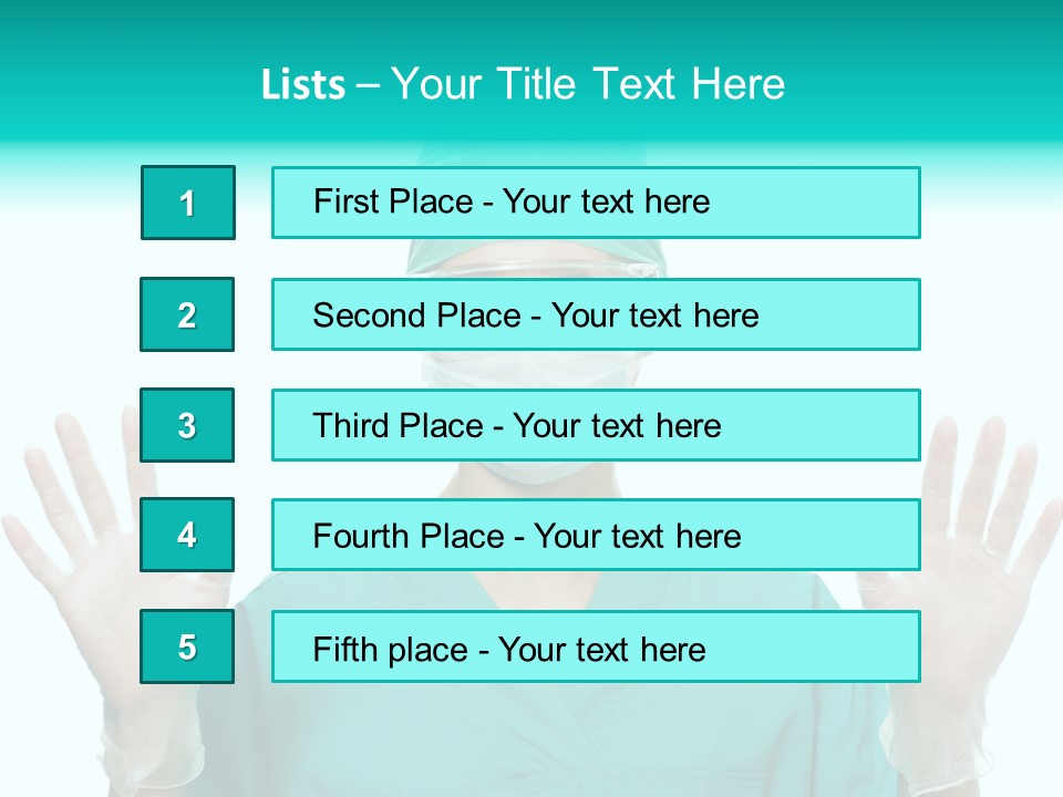 Medical Hand Up Hospital PowerPoint Template