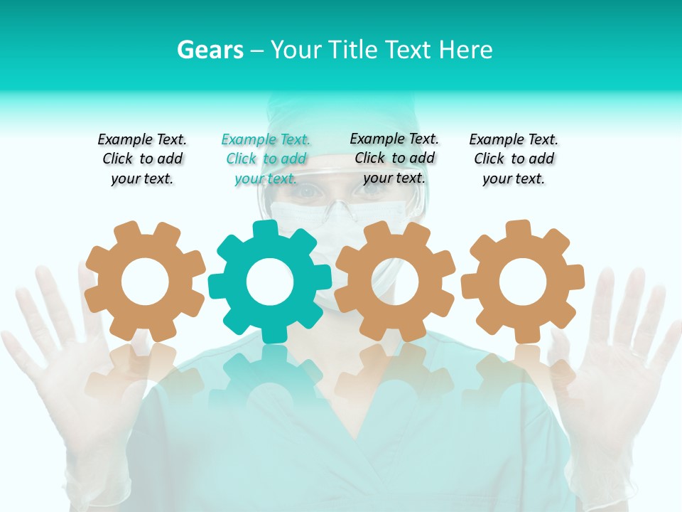 Medical Hand Up Hospital PowerPoint Template