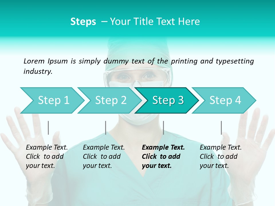 Medical Hand Up Hospital PowerPoint Template
