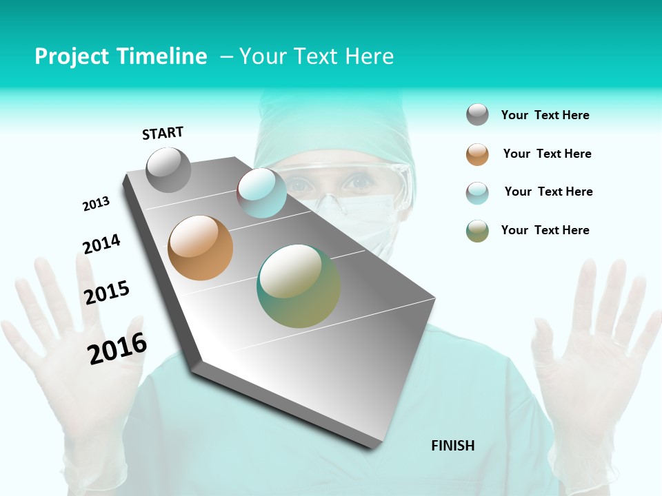 Medical Hand Up Hospital PowerPoint Template