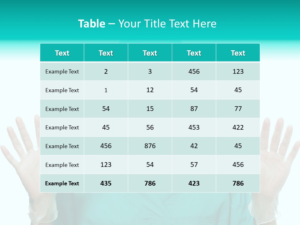 Medical Hand Up Hospital PowerPoint Template