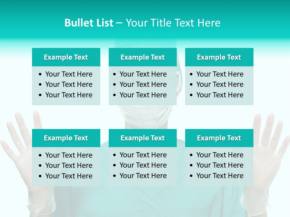 Medical Hand Up Hospital PowerPoint Template