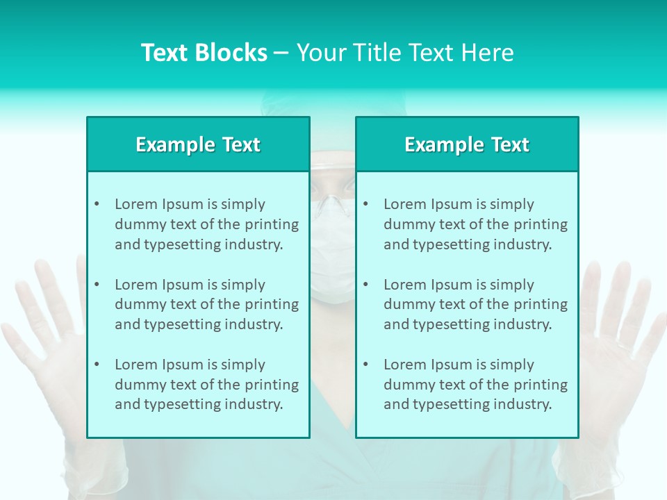 Medical Hand Up Hospital PowerPoint Template