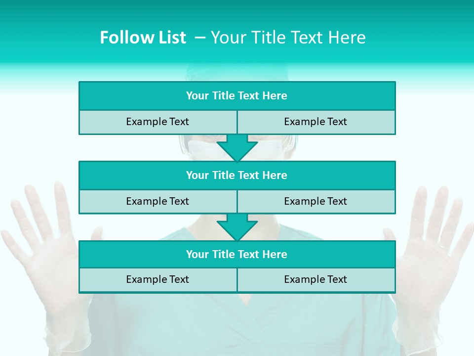 Medical Hand Up Hospital PowerPoint Template